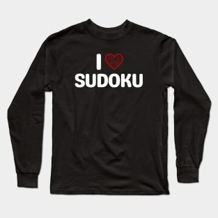 I Love Sudoku I Heart Sudoku Long Sleeve T-Shirt